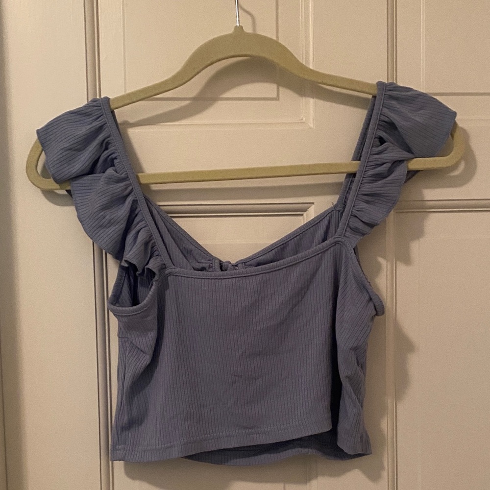 Cider Light blue Ruffle Top - Picture 2 of 3